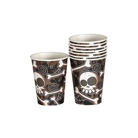 Bicchieri 200ml Teschi Halloween 8pz