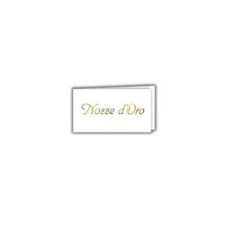 Biglietti bomboniere prefustellati nozze oro 100pz