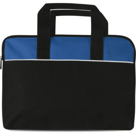 Borsa cartella porta documenti in poliestere nero/blu