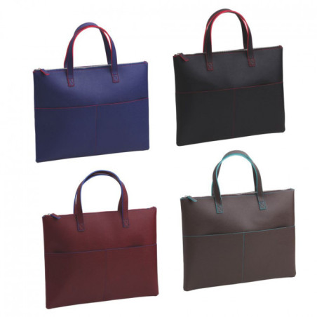 Borsa porta documenti in similpelle vari colori