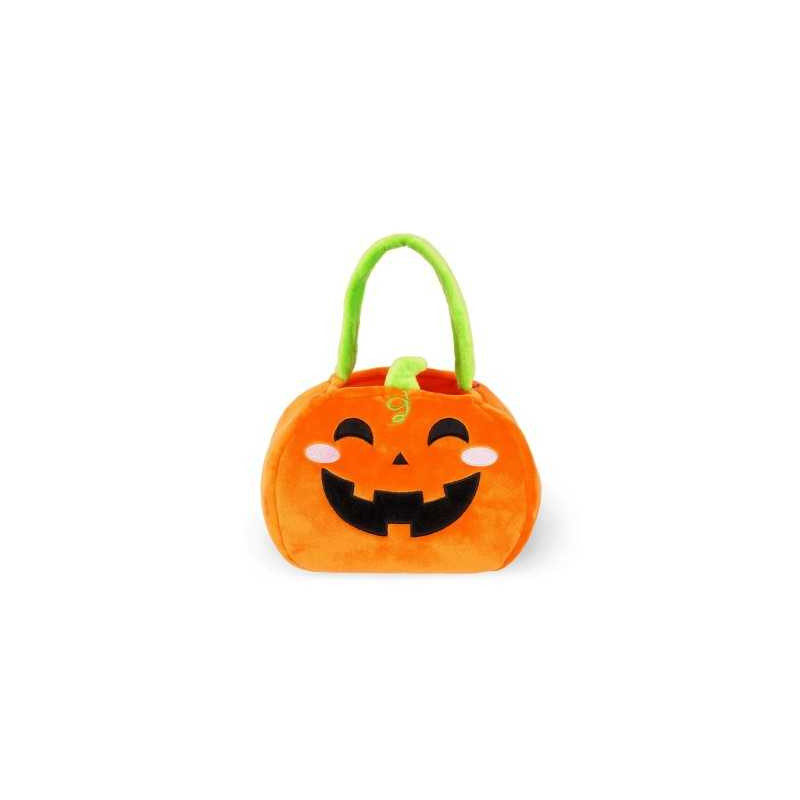 BORSA ZUCCA dolcetto o scherzetto HALLOWEEN trick or treat LEGAMI morbida BAG