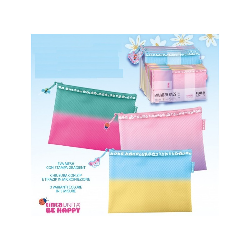 Busta con zip TINTAUNITA Eva Mesh A4