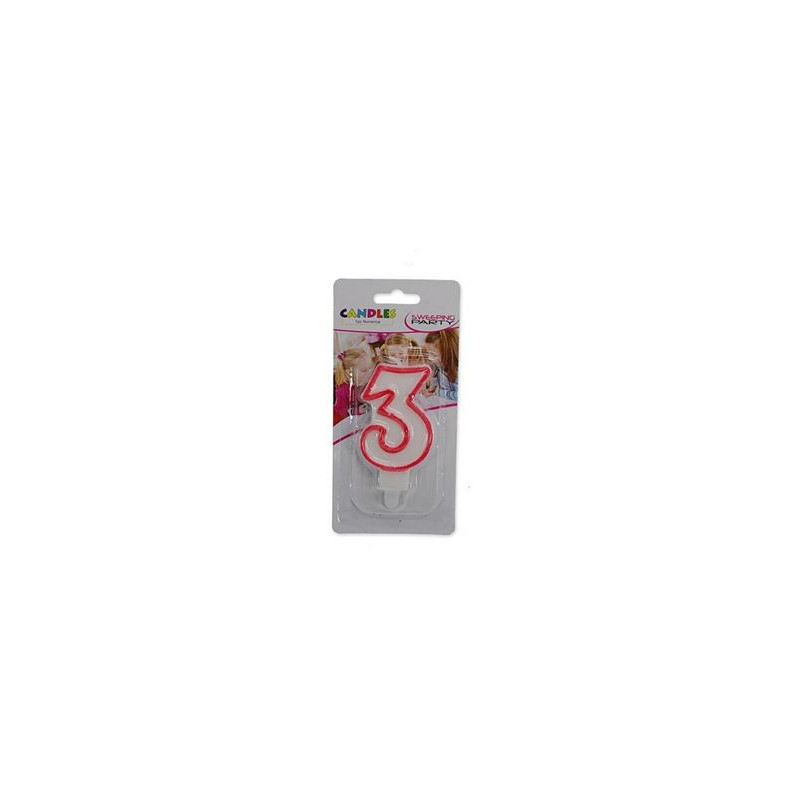 Candela a numero riga rossa n.8