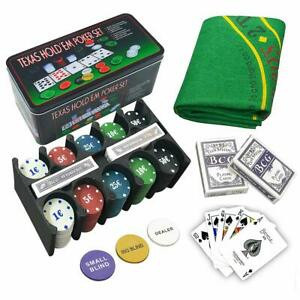 Carte da gioco Poker chips 100 in latta
