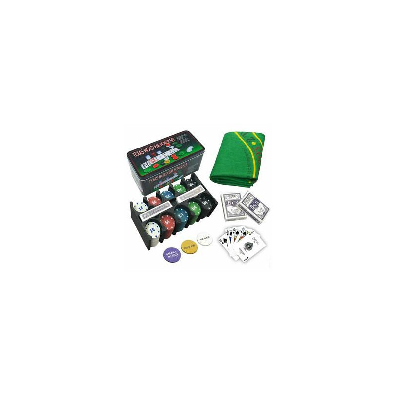 Carte da gioco Poker chips 100 in latta