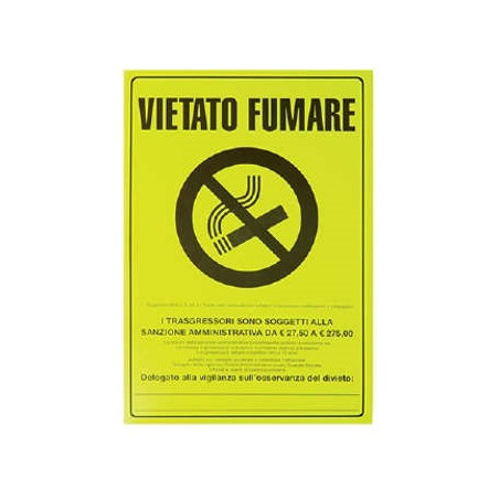 Cartello Vietato Fumare - Vari Colori