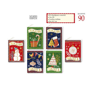 Chiudipacco  Natale c/cordoncino