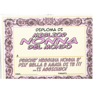Diploma Gadgets  Miglior NONNA