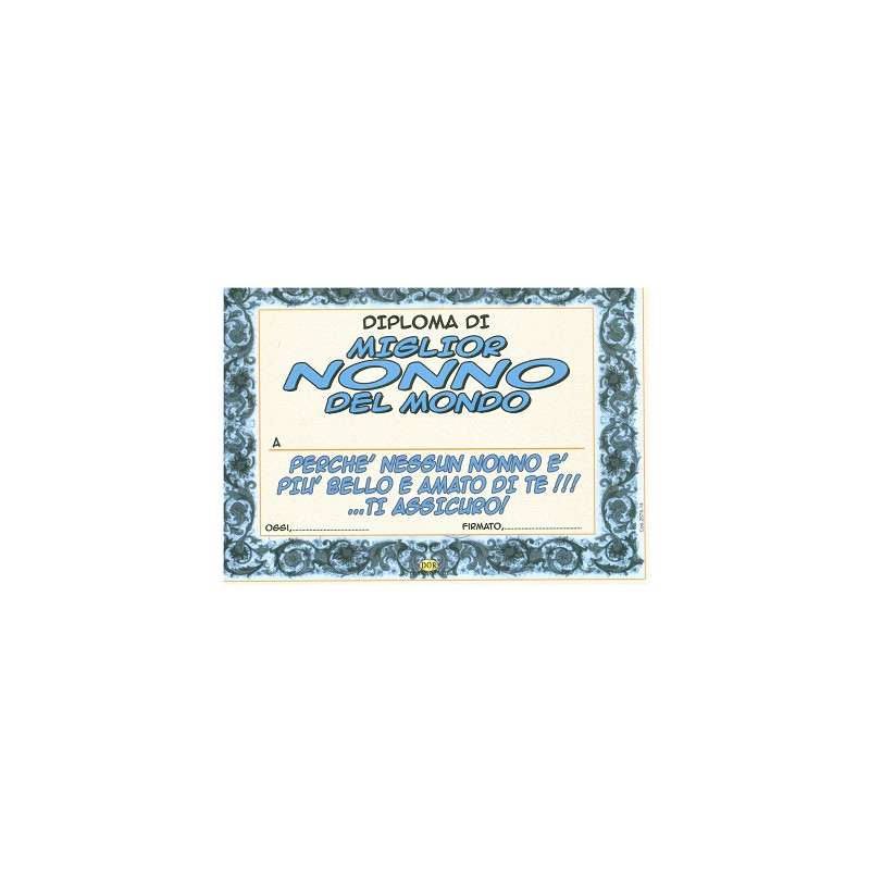 Diploma Gadgets  Miglior NONNO