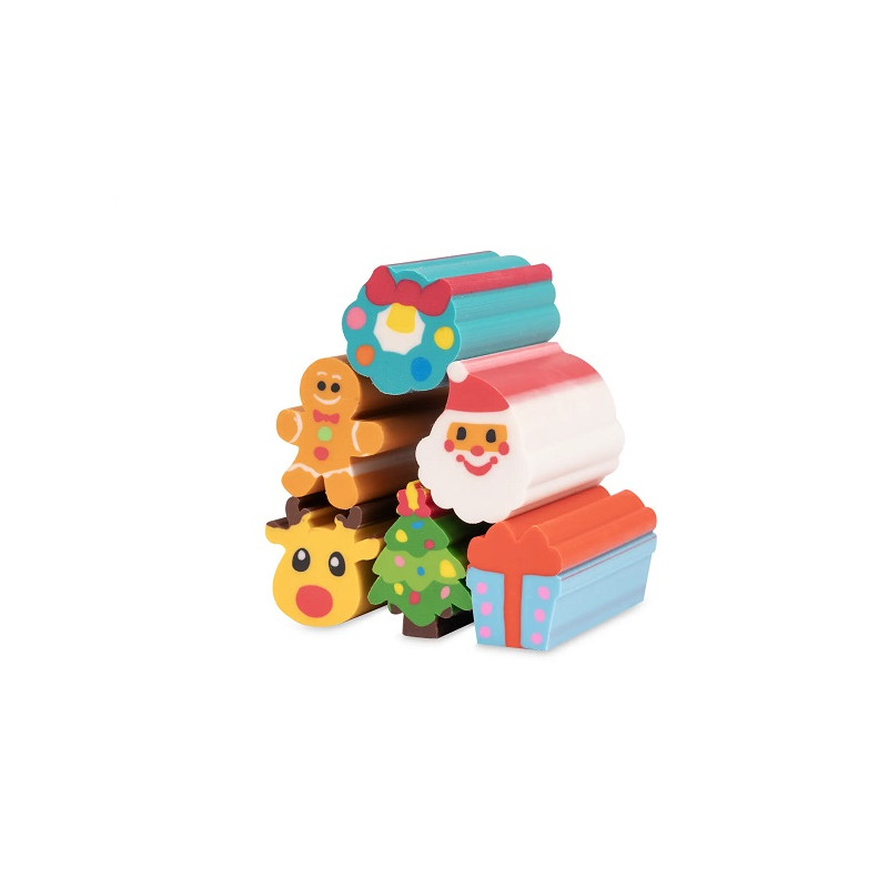 Gomma 6pz  Natale Colourbook