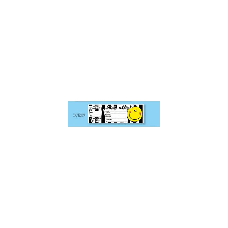 Inviti bianco/nero 15pz