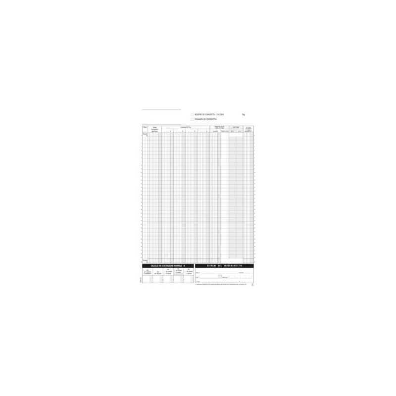 IVA Registro dei corrispettivi 24 ms 2c.(offerta)