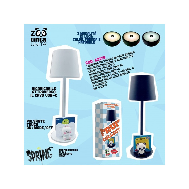lampada da tavolo con taggy TINTAUNITA