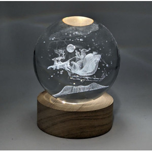 Lampada sfera Babbo Natale su slittad.6