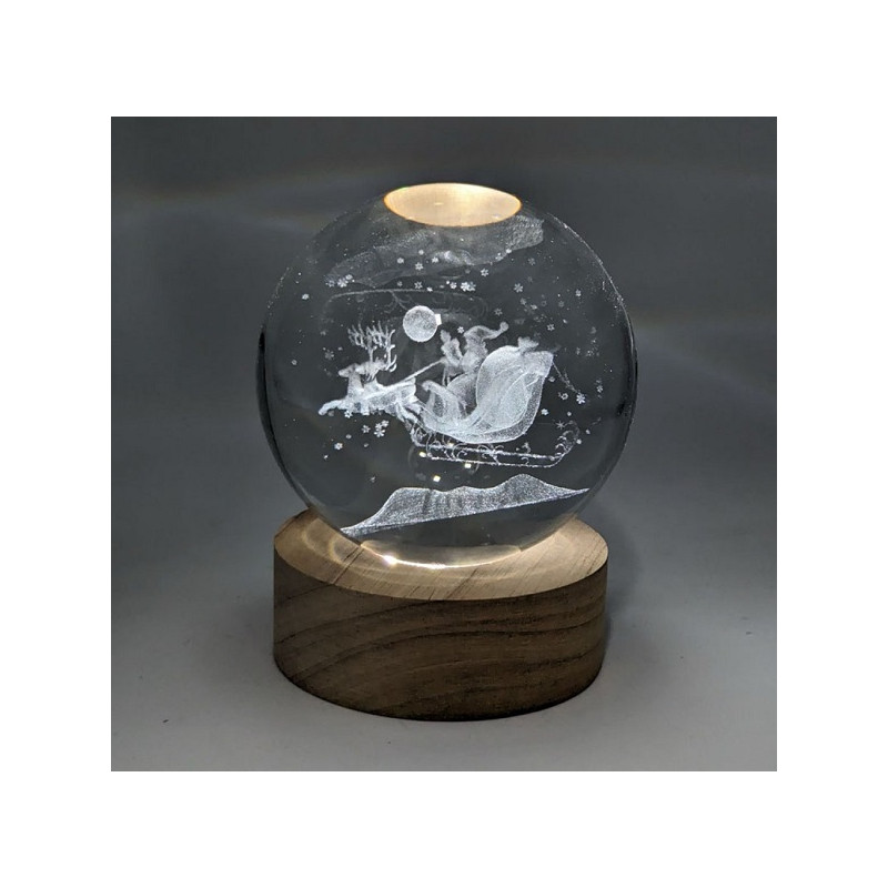 Lampada sfera Babbo Natalesu slittad.8