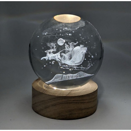 Lampada sfera Babbo Natalesu slittad.8