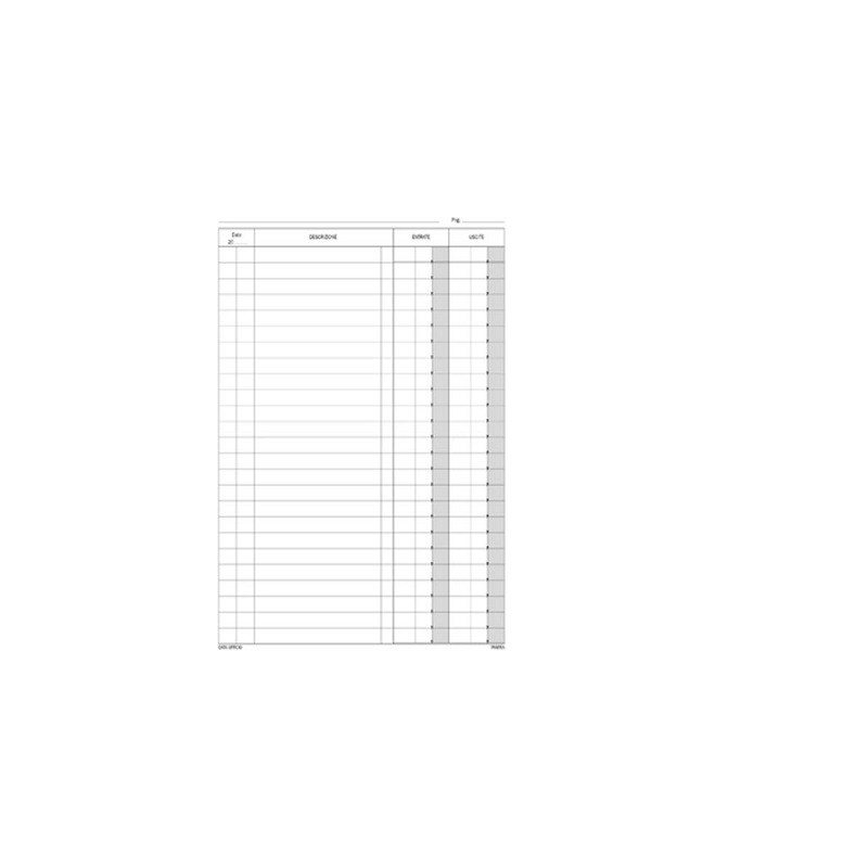 Libro cassa entrate-uscite 17x24 96pg
