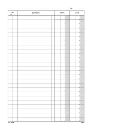 Libro cassa entrate-uscite 17x24 96pg