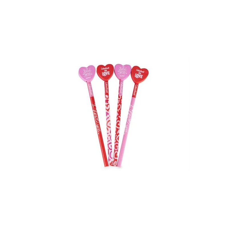 Matita c/gomma a cuore colourbook