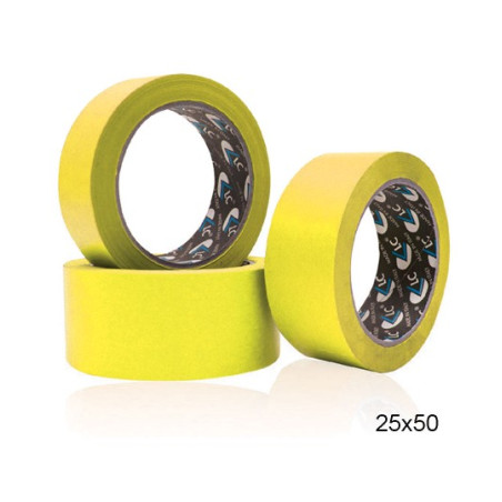 Nastro adesivo crespato 25x50mt giallo