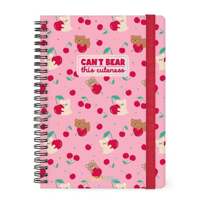 Agenda 16 mesi 2027 spiralata - Teddy Bear Pink - Legami
