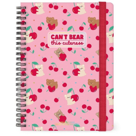 Agenda 16 mesi 2027 spiralata - Teddy Bear Pink - Legami