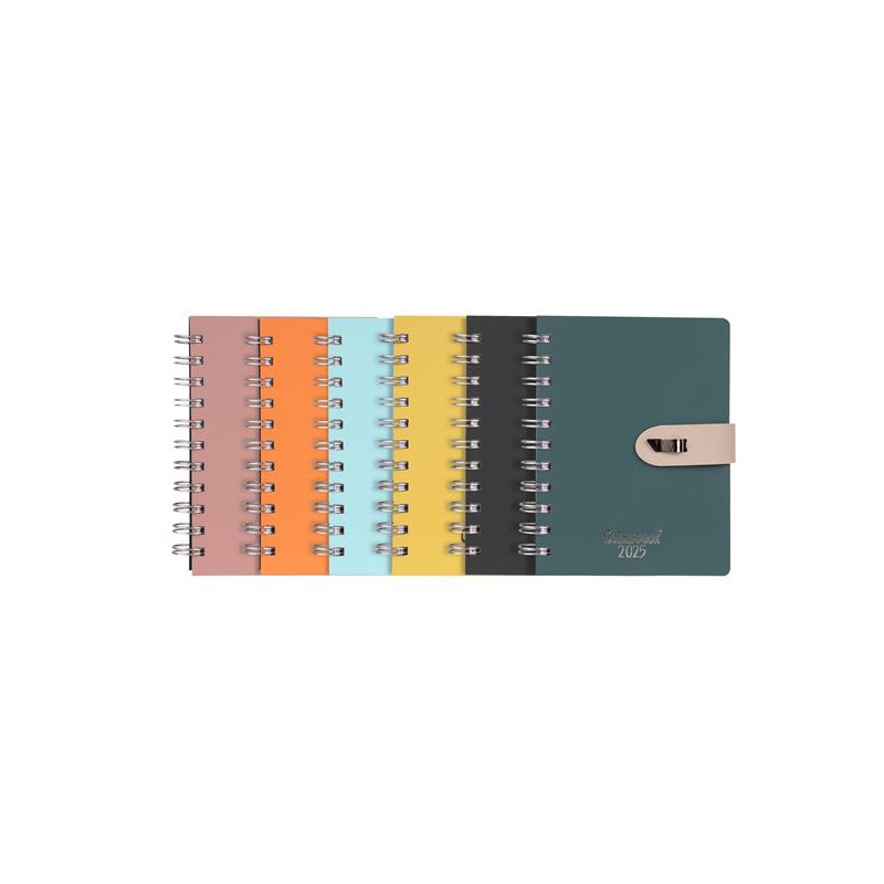 Agenda spiralata 9x14 Colourbook virgola 2025