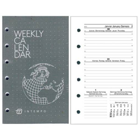 Ricambi per organizer 8x13 datato 2026