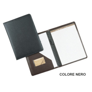 Porta blocco similpelle nero