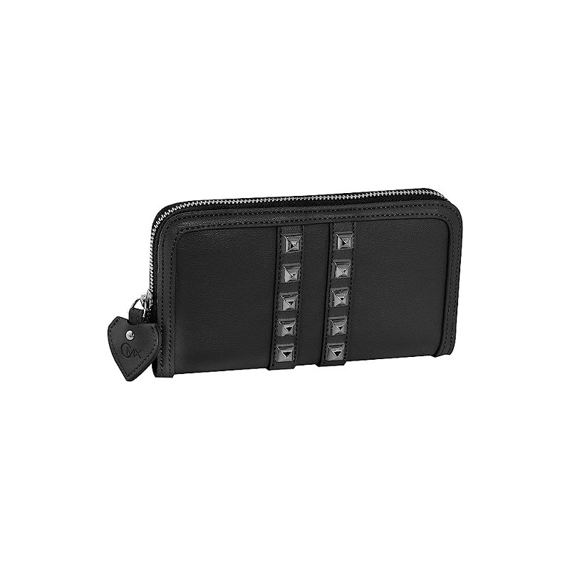 PORTAFOGLIO ZIP AROUND COMIX STUDS NERO