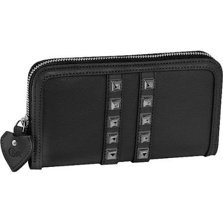 PORTAFOGLIO ZIP AROUND COMIX STUDS NERO